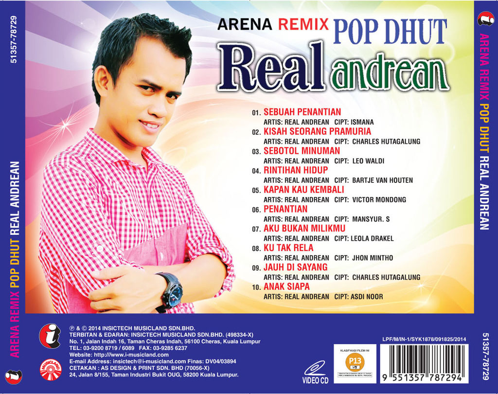 REAL ANDREAN - Arena Remix Pop Dhut VCD 78729 (back)