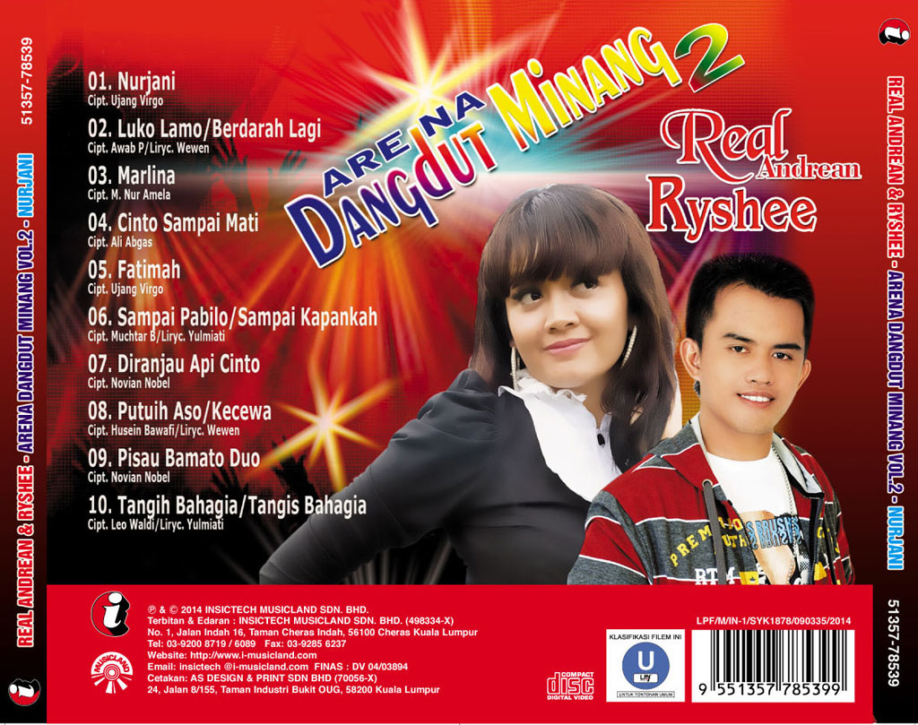 REAL ANDREAN & RYSHEE - ARENA DANGDUT MINANG 2 VCD 78539 (back)