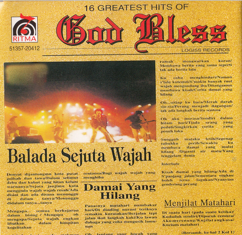 20412 16 Greatest Hits Of God Bless CD (front)