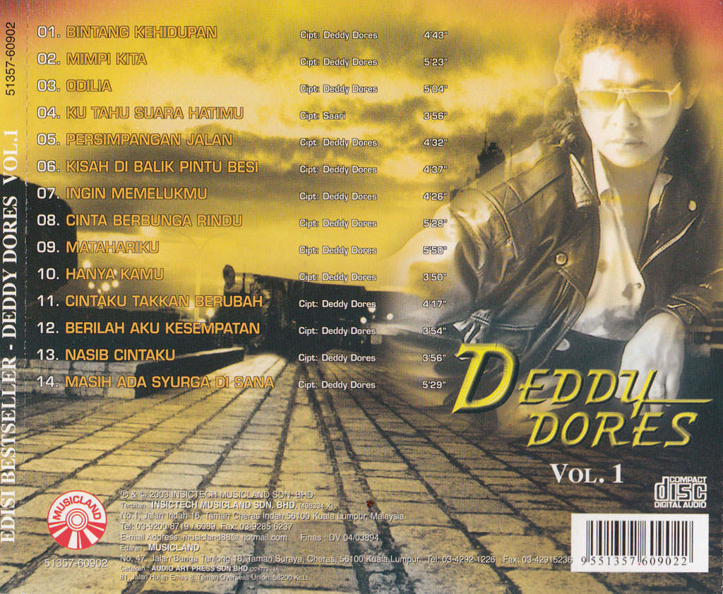 DEDDY DORES - Pop Slow Rock V1 CD 60902 (BACK)