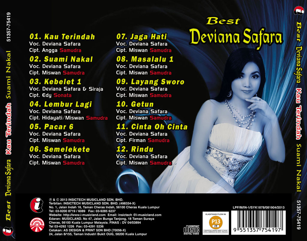 DEVIANA SAFARA - BEST (VCD) 75419 (BACK)