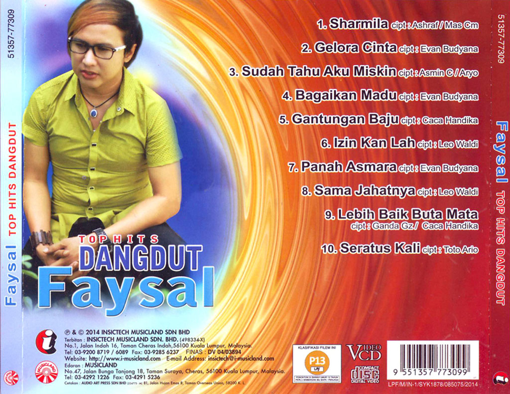 FAYSAL - Top Hits Dangdut (VCD) 77309 (back)