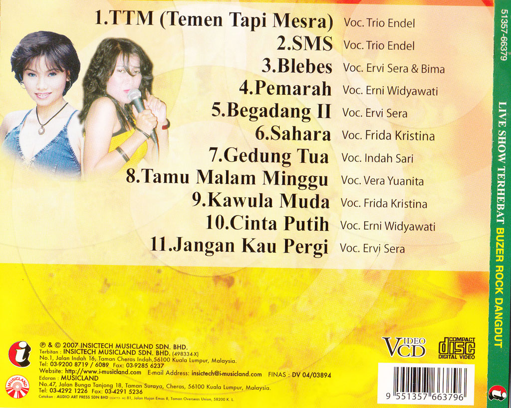 Live Show Terhebat Buzer Rock Dangdut VCD 66379 (Back)