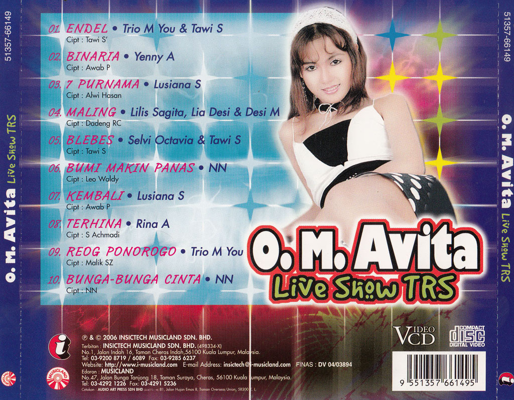 OM Avita Live Show TRS VCD 66149 (Back)