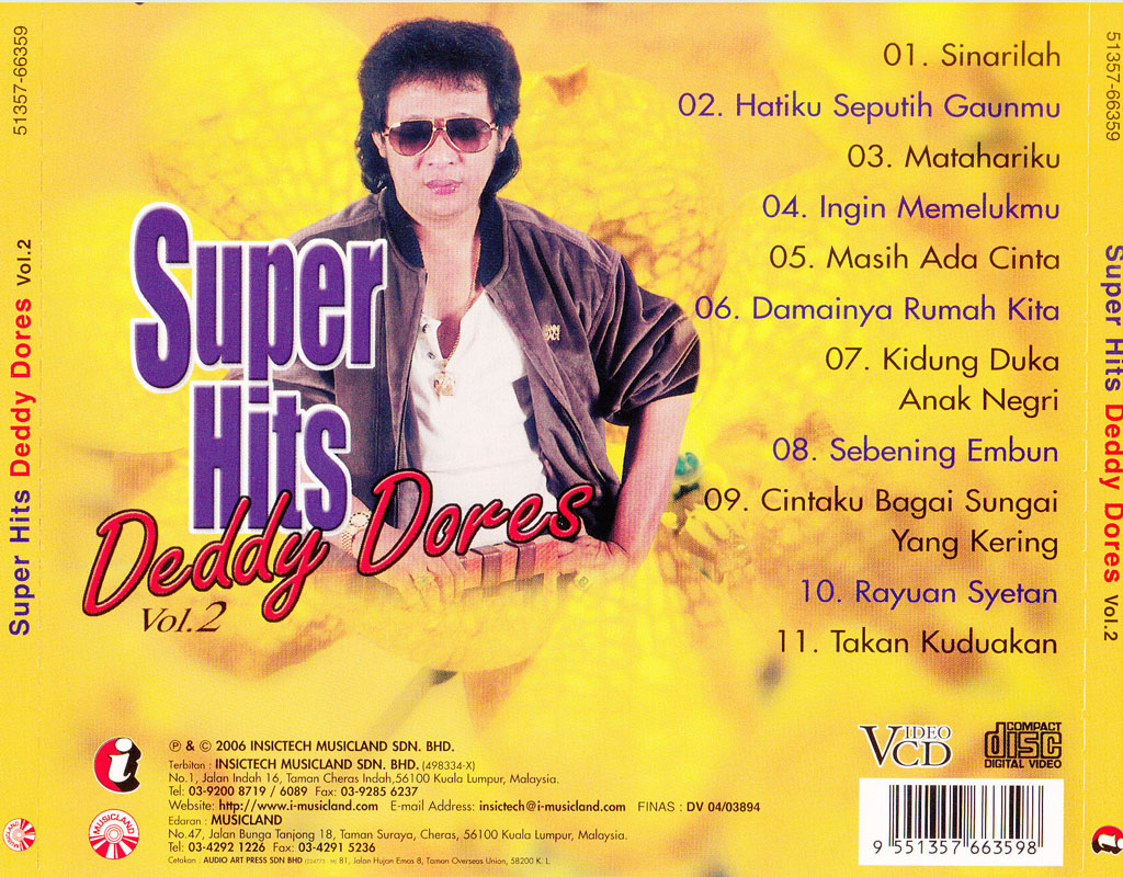 Super Hits Deddy Dores VOL 2 VCD 66359 (Back)
