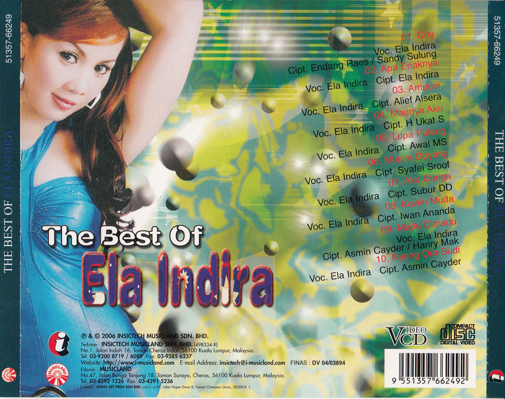 The Best Of Ela Indira VCD 66249 (Back)