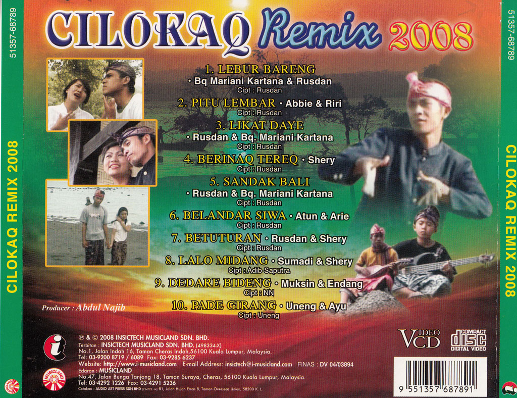 Cilokaq Remix 2008 VCD 68789 (back)