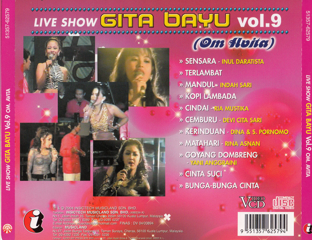 Live Show Gita Bayu Vol 9 OM Avita VCD 62579 (BACK)