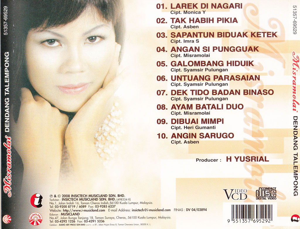 Misramolai Dendang Talempong VCD 69529 (back)
