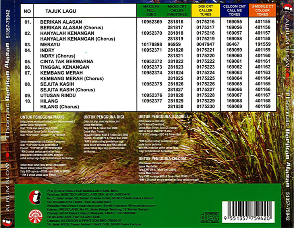 75942 Thomas (Slowrock) - Berikan Alasan (back)