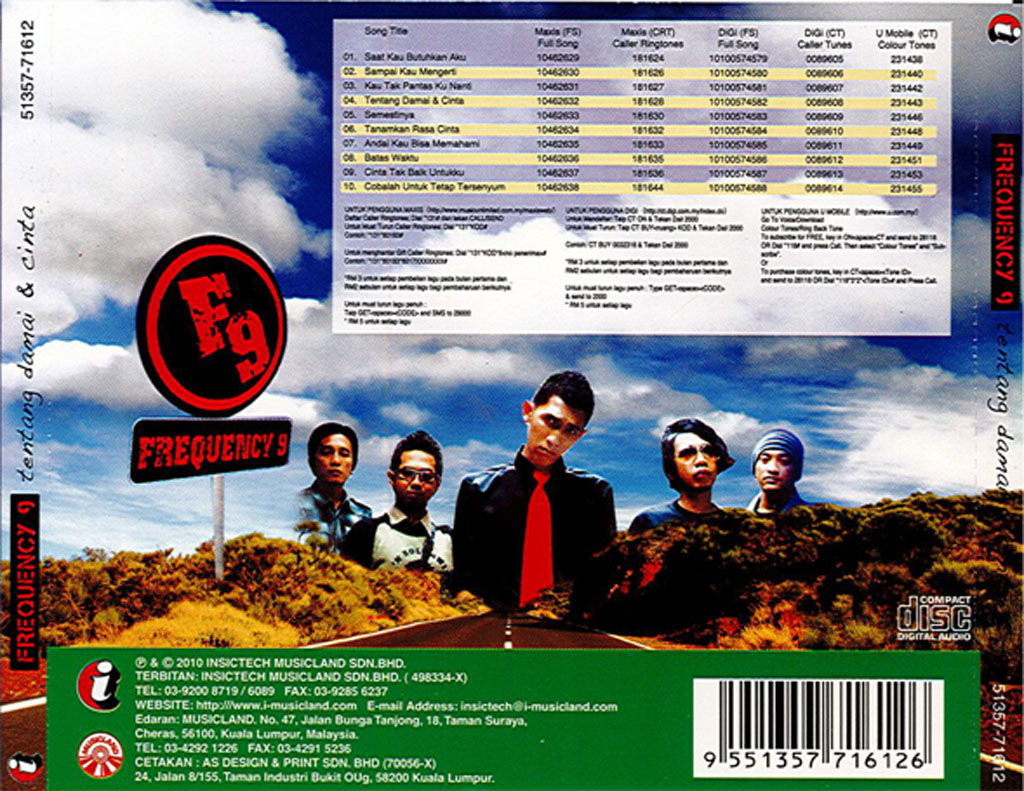 71612 Frequency 9 - Tentang Damai & Cinta (back)