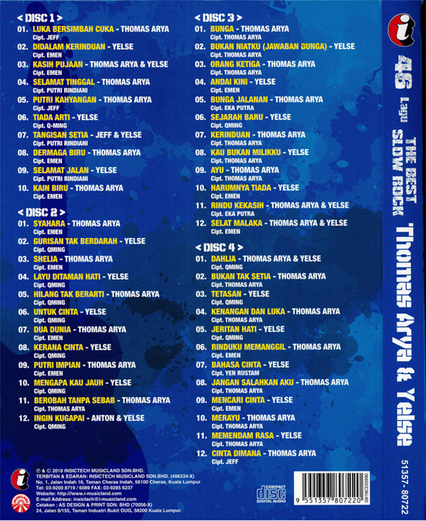 80722 Thomas & Yelse - Koleksi Unggul (4CD Box) (back)